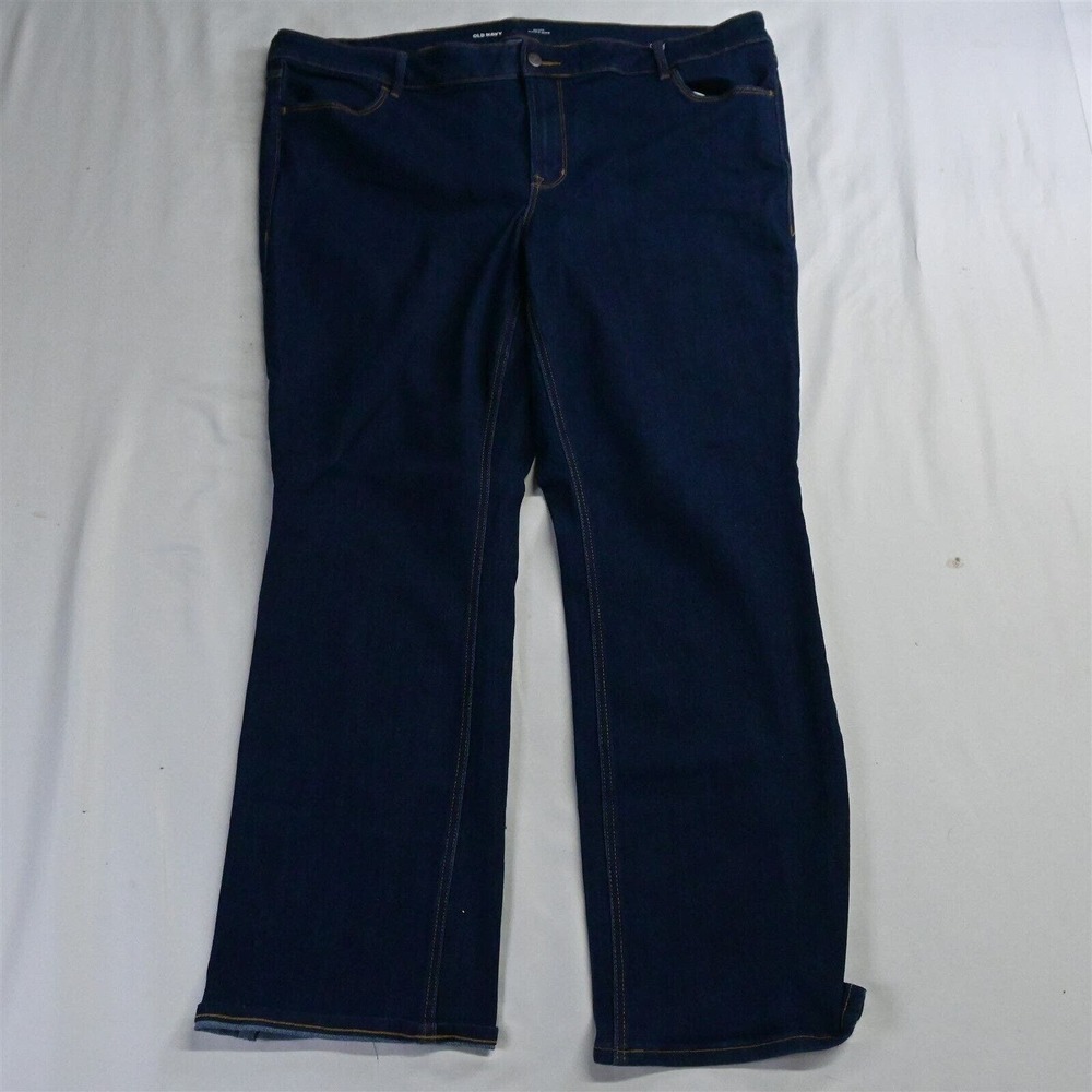 Old Navy 22 Mid Rise Boot Cut Dark Wash Stretch‎ Denim Womens Jeans
